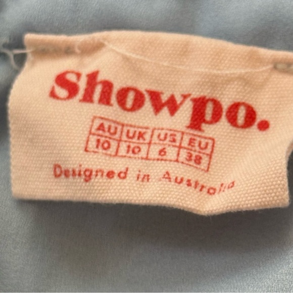 ShowPo Cirilla Blue Polka Dot Mini Tie Dress Size: 6 - Picture 7 of 7